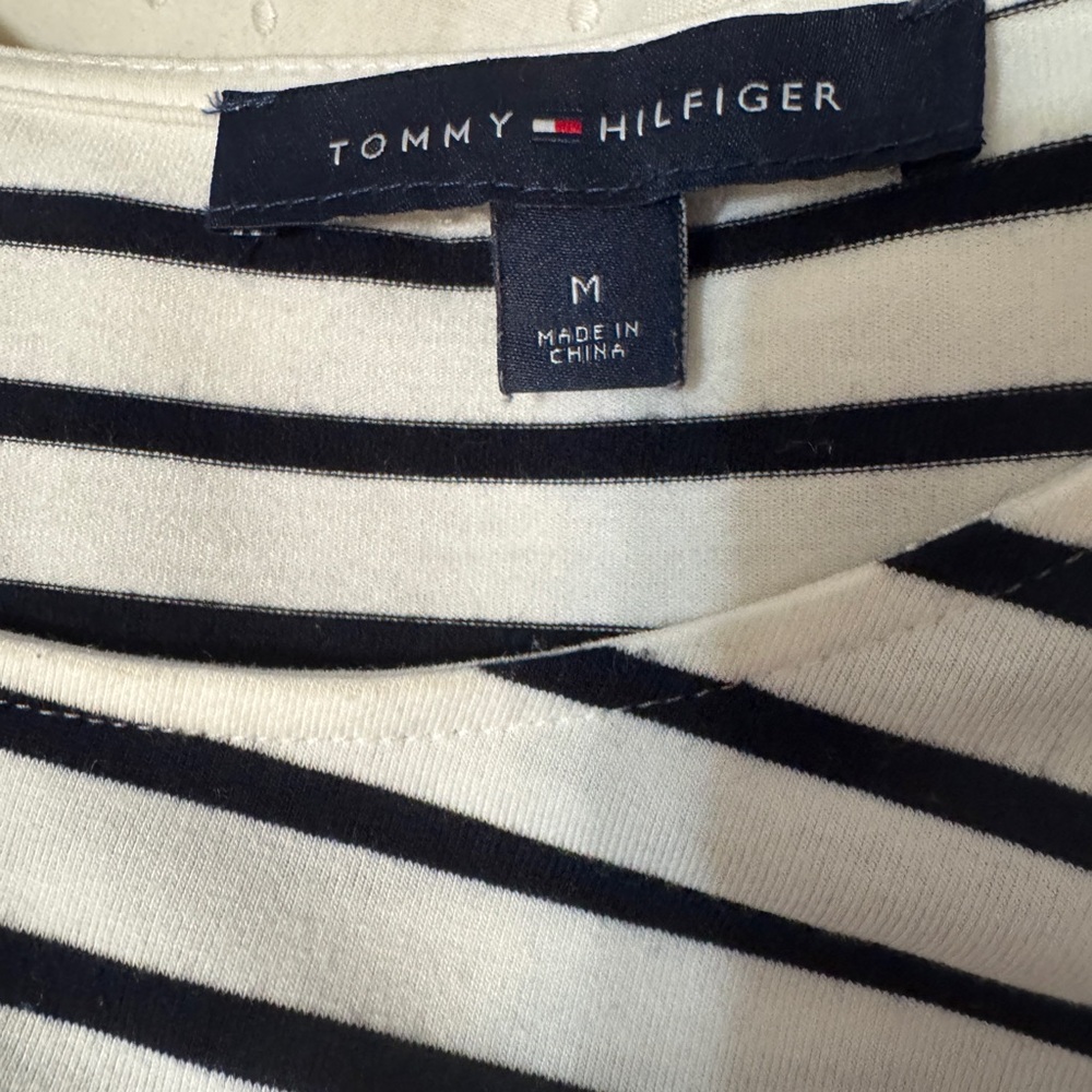 Tommy Hilfiger Black and White Striped Midi Dress - Picture 5 of 11